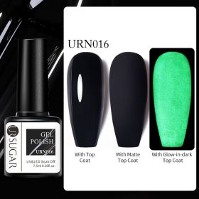 UR SUGAR Luminous Gel Top Coat Semi Permanent Glow In Dark Fluorescent Soak Off UV LED Color Gel Nail Varnish Nails for Manicure - URN016