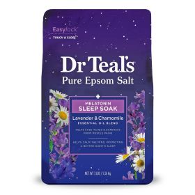 Dr Teal's Pure Epsom Salt Melatonin Sleep Soak with Essential Oil Blend, 3 lbs - Dr Teal's