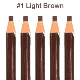 5pcs/Set Eyebrow Pencil Makeup Eyebrow Enhancers Cosmetic Art Waterproof Tint Stereo Types Coloured Beauty Tools Free Shipping - 1-Light Brown