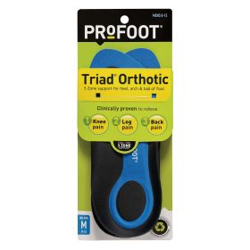 PROFOOT Triad Orthotic Insoles for Knee, Leg & Back Pain, Men's 8-13, 1 Pair - PROFOOT