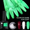 UR SUGAR Luminous Gel Top Coat Semi Permanent Glow In Dark Fluorescent Soak Off UV LED Color Gel Nail Varnish Nails for Manicure - URN016