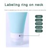 38/60/90Ml Food Grade Siliconen Opslag Container Lippenbalsem Douchegel Dispenser Zeep Shampoo En Gel potten Hervulbare Baby Flessen - White - 90ml