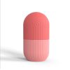 Facial Ice Cube Mold Silicone Freezing Beauty Swelling Face Massager Moisturizing Washable Oven Icing Mould Pink - Pink