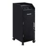 Hair Salon Storage Cart with Wheels & 3 Hair Dryer Holders & 4 Drawers & Lock & 2 Keys, Hairdressing Tools Station Mobile Makeup Case Black - as pictu