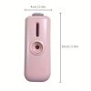 Portable Nano Mist Sprayer for Hydrating Skin and Makeup Application - Pink