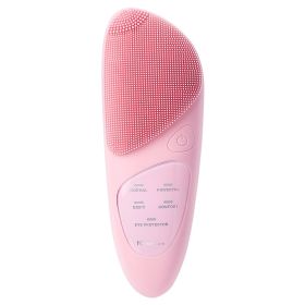 Simple Household Silicone Heating Beauty Instrument (Option: PinkA-USB)